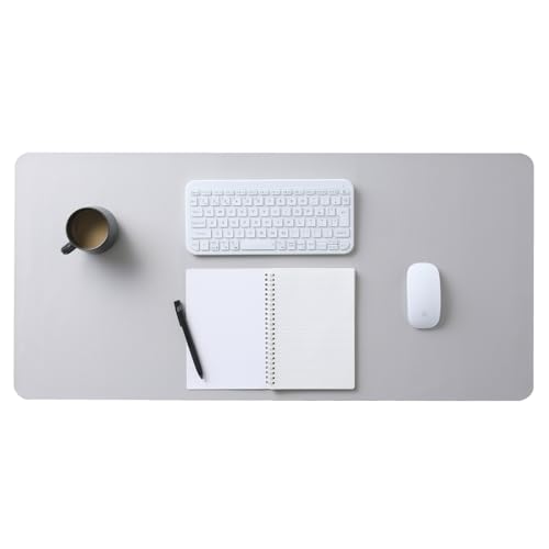 エレコム デスクマット 大型マウスパッド 900mm×430mm マウス対応 滑り止め レザー 片面 ニュアンスグレー MP-XDM04 送料無料