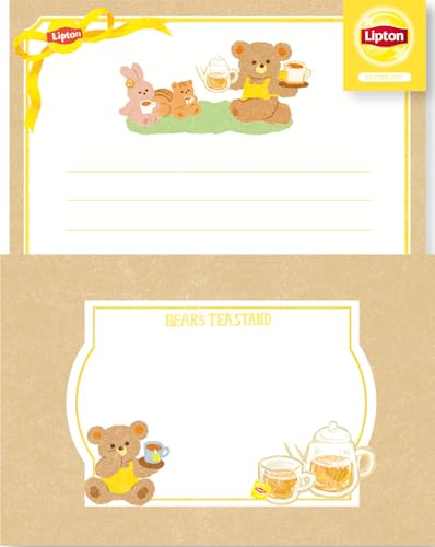 古川紙工 レターセット 箔押しレターセット BEAR's TEA STAND Lipton ストレートティー LLL475 送料無料