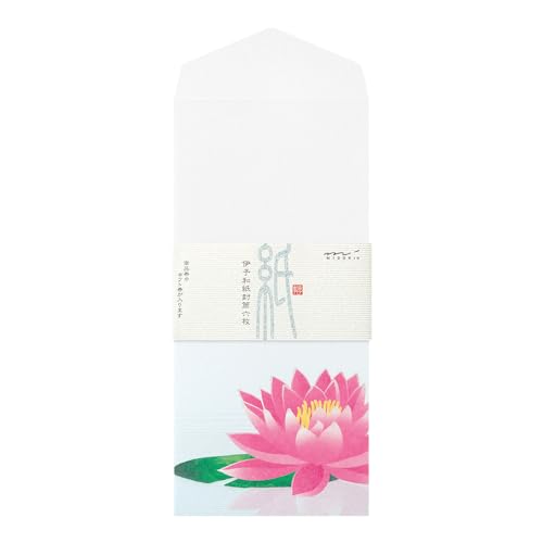 ミドリ 封筒 盛夏レター シルク 水鏡睡蓮柄 87176006 送料無料 ミドリ 封筒 盛夏レター シルク 水鏡睡蓮柄 87176006 送料無料