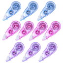 プラス 修正テープ パステル 3色アソート ピンク ブルー 使い切りタイプ 5mm×8m 10個入 WH-1605 50-599×10 送料無料
