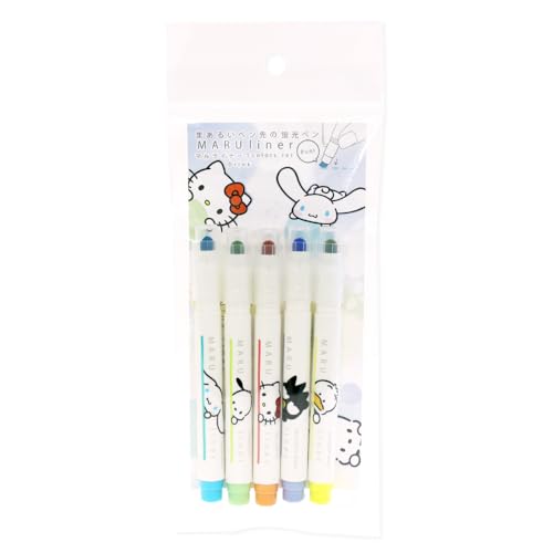 Rakuten - エポックケミカル サンリオ 蛍光ペン マルライナー 5色セット ドリンク 1361-1000 送料無料
