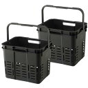 リス(RISU) トランクカーゴ メッシュカーゴ ブラック 16L 2個セット 日本製 小物入れ キャンプ プラスチック おしゃれ ピク 送料無料