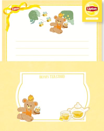 古川紙工 レターセット 箔押しレターセット BEAR's TEA STAND Lipton ハニーティー LLL476 送料無料