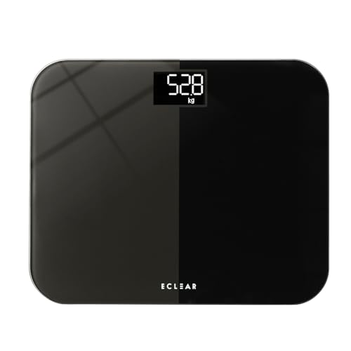 エレコム 体重計 100g単位 スリム 乗るだけオン [表示が見やすい ] ガラス天板 電...