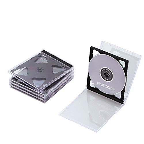 エレコム DVD BD CDケース プラケース 標準タイプ 2枚収納 5枚パック ブラック CCD-JSCNW5BK 送料無料