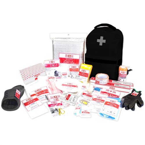 山善(YAMAZEN) 防災リュック 25L 30点 セット 【防災士監修】 一次避難用 給水バッグ 携帯用トイレ 懐..