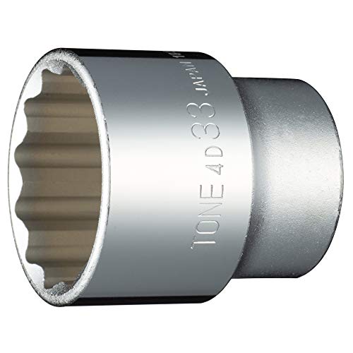 トネ(TONE) ソケット(12角) HP4D-33 差込角12.7mm(1/2) 二面幅33mm 送料無料