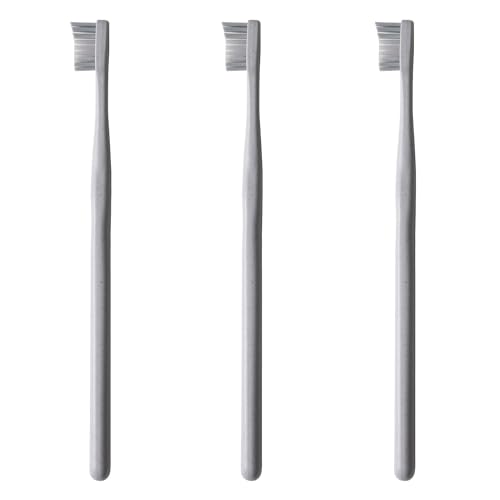 マーナ (marna) fit 歯ブラシ (奥歯まで汚れをかき出し) 矯正歯科医と開発 (3本セット / カーブ/グレー) ハブラシ 歯 送料無料