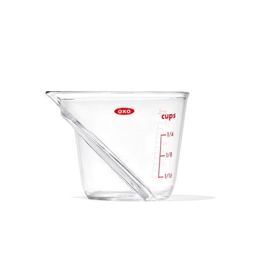OXO(オクソー) 計量カップ 新タイプ アングルドメジャーカップ ミニ 60ml 電子レンジ 食洗機 対応 耐熱..