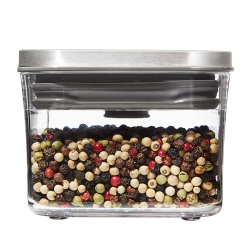 オクソー 保存容器 OXO プラスチック 密閉 0.4L ステンレス ポップコンテナ スモールスクエア ミニ 送料無料
