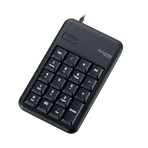 スタンダードブラック/Sサイズ/TK-TCM013BK・Style:スタンダードPatternName:単品・パッケージ個数:1・Excelでの作業に便利な[Tab]キーと、数字の入力に便利な[00]キーが付いたスタンダードなコンパクトUSBテンキーパッドです。・机上の省スペースに役立つコンパクトサイズです。・NumLockのオン/オフの状態がひと目でわかるLEDランプを装備しています。・専用ドライバなどのインストールが不要で、パソコンのUSBポートに接続するだけですぐに使えます。・最大1000万回のキーストロークに耐える丈夫なキーを採用しています。【 仕様 】 ■インターフェース:USB ■コネクター形状:USB-A ■対応機種:USBポートを装備したWindows搭載機 ■対応OS(Windows):Windows 11/10/8.1/RT8.1/7(SP1)/Vista(SP2) ■カラー:ブラック ■キータイプ:メンブレン ■キー配列:20キー ■キーピッチ:16mm ■キーストローク:2.3mm ■電源方式:USBバスパワー ■ケーブル長:0.5m ■外形寸法:幅78×奥行127.5×高さ24.0mm(ケーブル除く) ■質量:約97g ■期間:6カ月間 【 説明 】 ■Excelでの作業に便利な[Tab]キーと、数字の入力に便利な[00]キーが付いたスタンダードなコンパクトUSBテンキーパッドです。 ■机上の省スペースに役立つコンパクトサイズです。 ■NumLockのオン/オフの状態がひと目でわかるLEDランプを装備しています。 ■専用ドライバなどのインストールが不要で、パソコンのUSBポートに接続するだけですぐに使えます。 ■最大1000万回のキーストロークに耐える丈夫なキーを採用しています。 【商品に関するお問い合わせ】 ホームページよりご確認ください