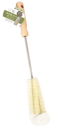 マーナ(marna) 冷水筒・ポット洗いブラシ (ロングタイプ) ボトルブラシ 筒洗い 水筒洗うブラシ K561 5.3x34.9x5c 送料無料