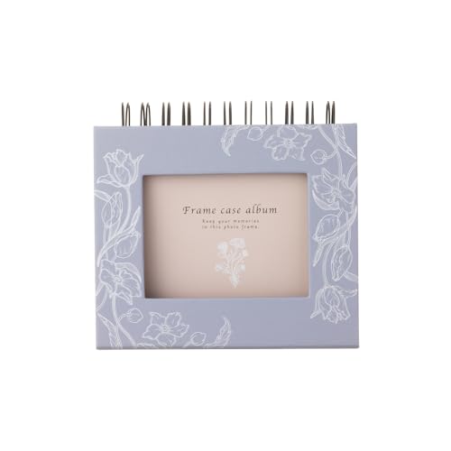 ナカバヤシ フレームケースアルバム リング式/L判・1段ポケット台紙 フラワーバイオレット A-FTPC-104-V 送料無料