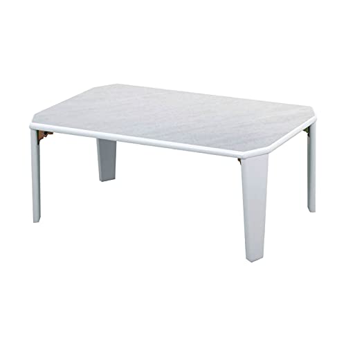 武田コーポレーション 【ちゃぶ台・折りたたみ・ローテーブル】 ホワイト 75×50×32cm フロアーテーブル75 大理石柄 T1-FT 送料無料