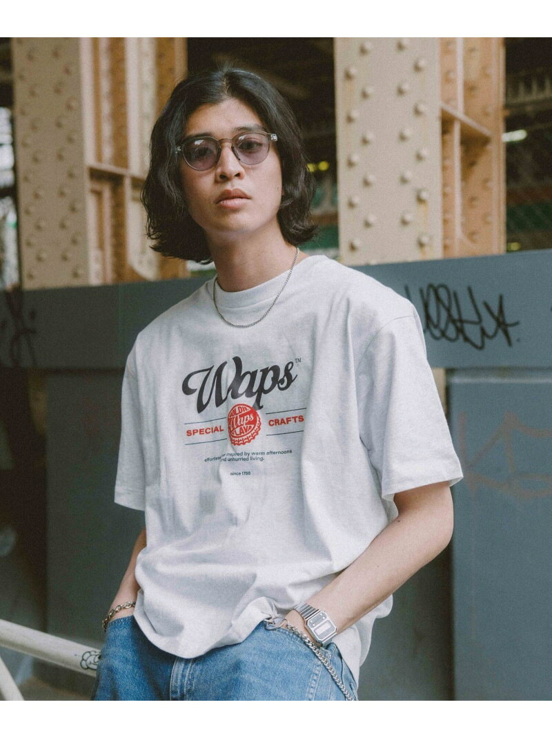 アドバタイズプリントTシャツ RAGEBLUE レイジブルー トップス カットソー・Tシャツ グレー ホワイト【送料無料】[Rakuten Fashion]
