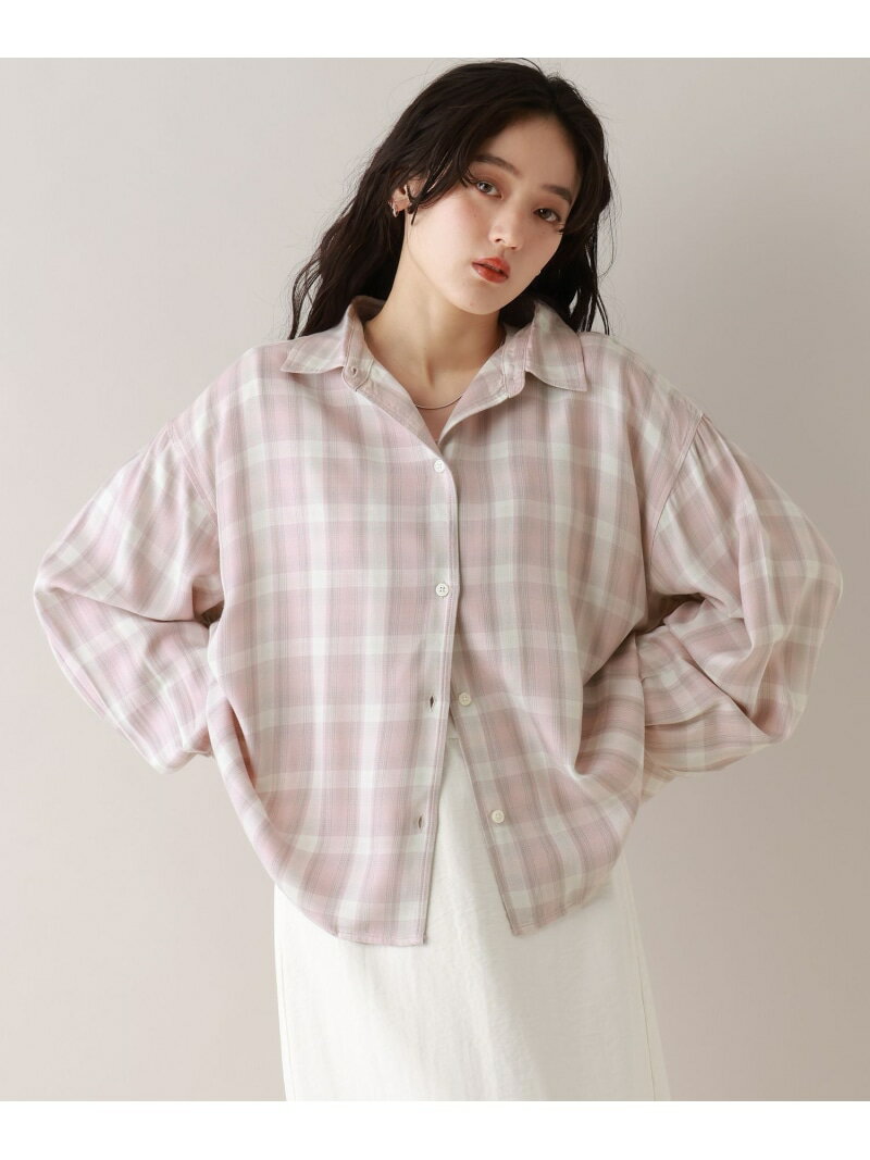 【SALE／50%OFF】ルーズオンブレチェックシャツ RAGEBLUE レイジブルー トップス シャツ・ブラウス ピンク ブラック【RBA_E】[Rakuten Fashion]