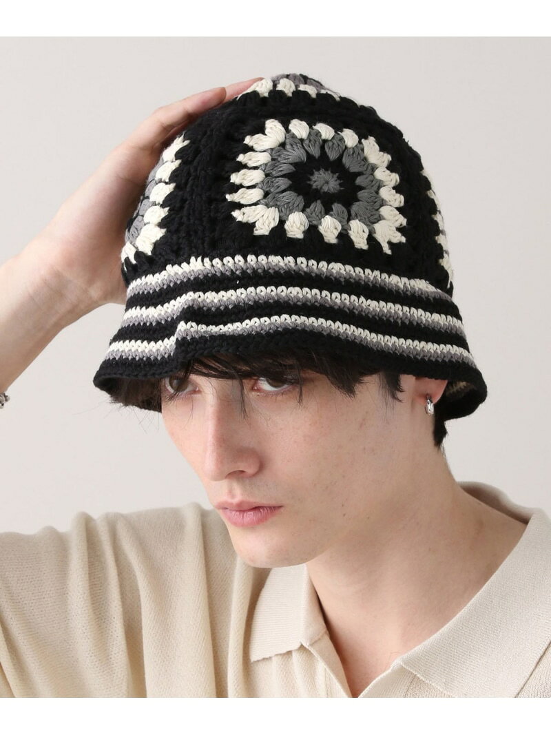 Rakuten - 【SALE／50%OFF】クロシェ編みニットハット RAGEBLUE レイジブルー 帽子 ハット ブラウン ブラック【RBA_E】[Rakuten Fashion]