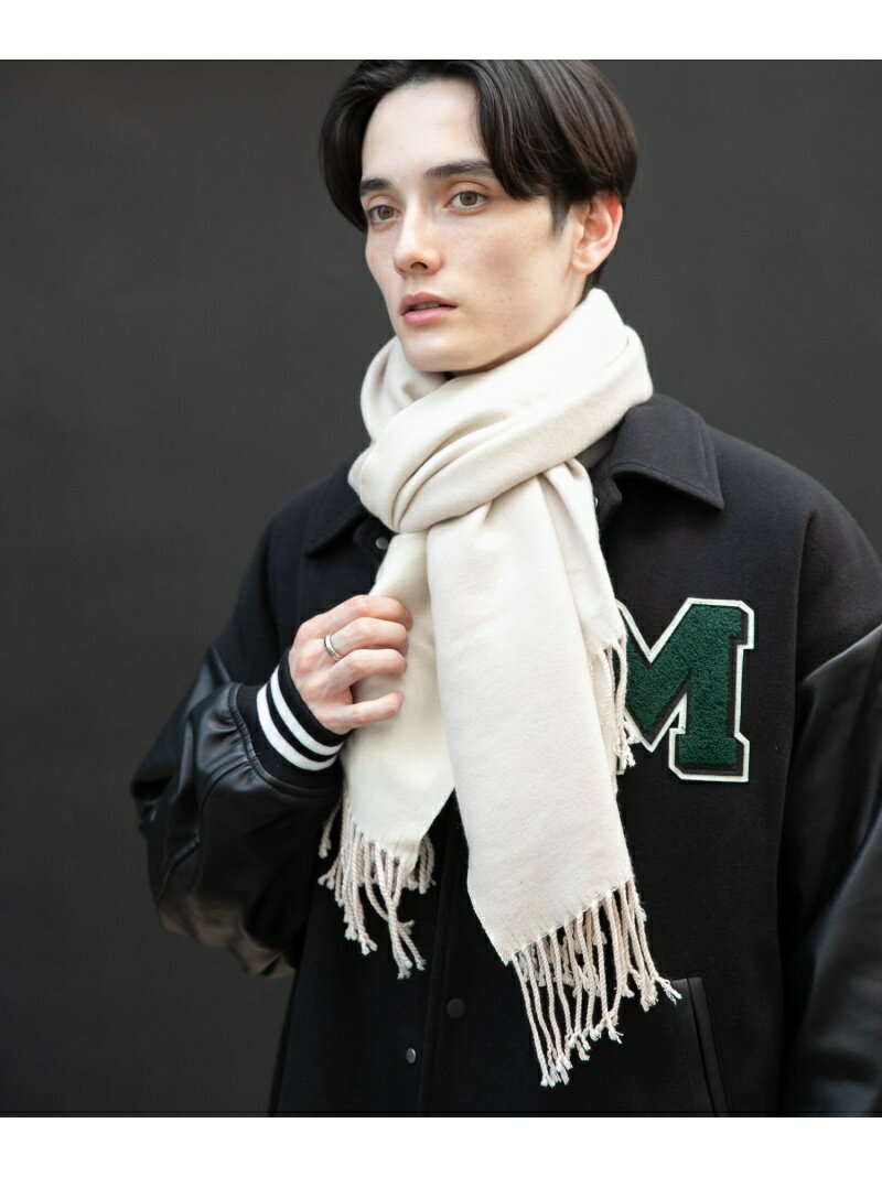 【SALE／50%OFF】(M)カシミヤタッチRVマフラー RAGEBLUE レイジブルー ファッション雑貨 マフラー・ストール・ネックウォーマー ホワイト ブラック【RBA_E】[Rakuten Fashion]のサムネイル