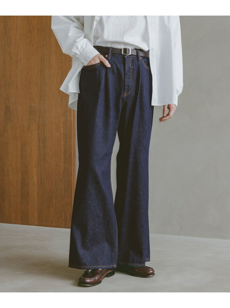 Rakuten - 【SALE／50%OFF】12oz/ヴィンテージライクバギーデニムワイドフレアパンツ RAGEBLUE レイジブルー パンツ ジーンズ・デニムパンツ ブルー ネイビー グレー ブラック【RBA_E】【送料無料】[Rakuten Fashion]