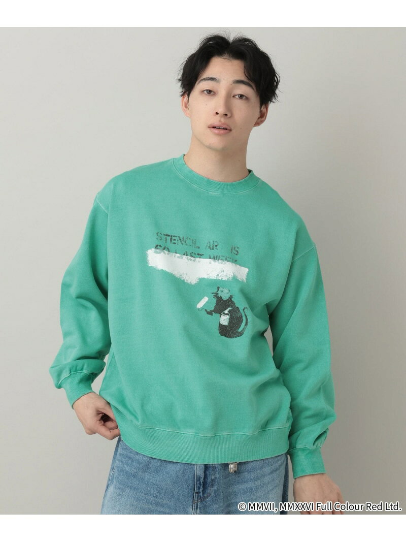 Rakuten - 【SALE／30%OFF】BRANDALISED / 裏毛プリントスウェット RAGEBLUE レイジブルー トップス スウェット・トレーナー グレー グリーン ホワイト【RBA_E】【送料無料】[Rakuten Fashion]
