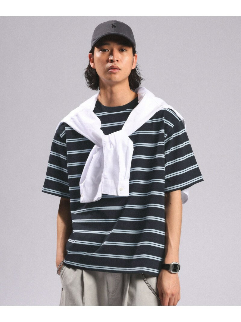 Rakuten - 【SALE／30%OFF】マルチボーダーTシャツ RAGEBLUE レイジブルー トップス カットソー・Tシャツ ホワイト ネイビー【RBA_E】[Rakuten Fashion]