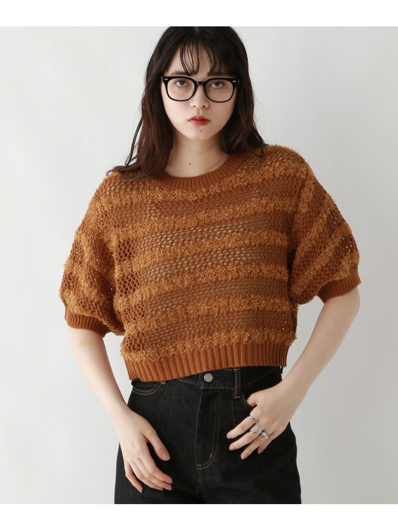 Rakuten - 【SALE／50%OFF】【WOMENS】透かし編み/テープヤーンニット RAGEBLUE レイジブルー トップス カットソー・Tシャツ ホワイト ブラウン【RBA_E】[Rakuten Fashion]