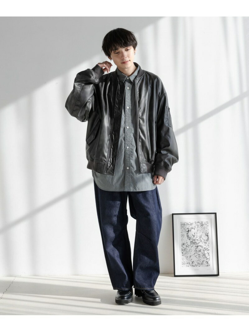 【SALE／30%OFF】シンセティックレザー/ヴィンテージライクMA-1 RAGEBLUE レイジブルー ジャケット・アウター ブルゾン・ジャンパー ブラウン ブラック【RBA_E】【送料無料】[Rakuten Fashion]