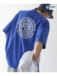 【Ridingmania】 バックロゴプリント/オーバールーズTシャツ RAGEBLUE レイジブルー トップス カットソー・Tシャツ ブルー ホワイト ブラック【送料無料】[Rakuten Fashion]