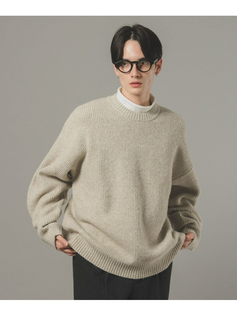 【SALE／51%OFF】＜一部カラー予約＞【WOOLMOCH】アゼ編みニットクルー RAGEBLUE レイジブルー トップス ニット レッド ブラック グリーン ブラウン ホワイト【RBA_E】[Rakuten Fashion]