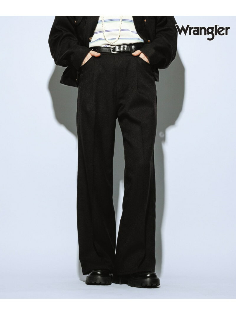 【WOMENS】Wrangler別注タックストレートパンツ RAGEBLUE レイジブルー パンツ ジーンズ・デニムパンツ ブルー ブラック【送料無料】[Rakuten Fashion]