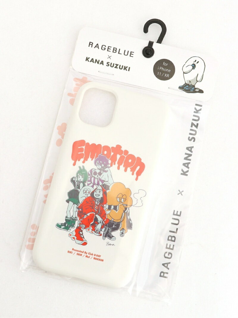 【SALE／75%OFF】【KANA SUZUKI】コラボiPhoneケース ※iPhone11/XR対応 RAGEBLUE レイジブルー スマホグッズ・オーディオ機器 スマホ・タブレット・PCケース/カバー ホワイト【RBA_E】[Rakuten Fashion]