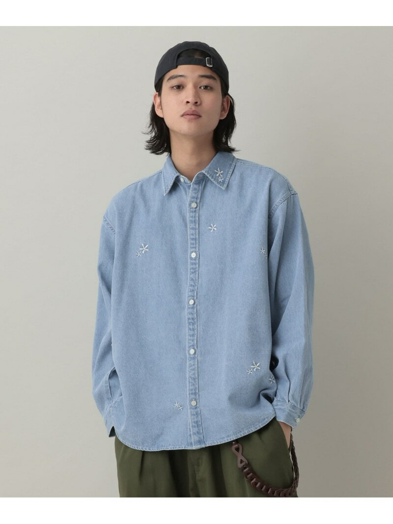 Rakuten - 【SALE／50%OFF】カーブシームデニムシャツ RAGEBLUE レイジブルー トップス シャツ・ブラウス ブルー グレー【RBA_E】[Rakuten Fashion]