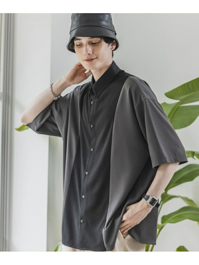 (M)ラグドルマンシャツSS RAGEBLUE レイジブルー トップス シャツ・ブラウス ブラック ベージュ ホワイト【送料無料】[Rakuten Fashion]のサムネイル