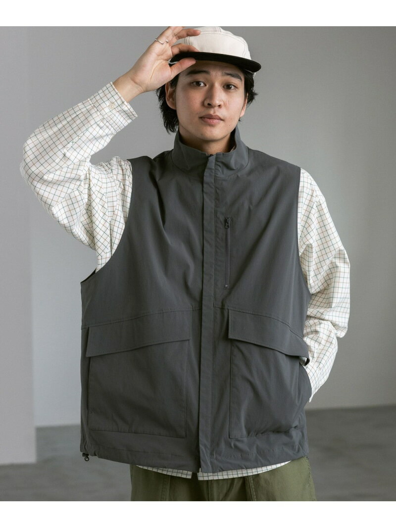 【SALE／60%OFF】オーバーサイズ/ミリタリーナイロンベスト RAGEBLUE レイジブルー トップス ベスト・..