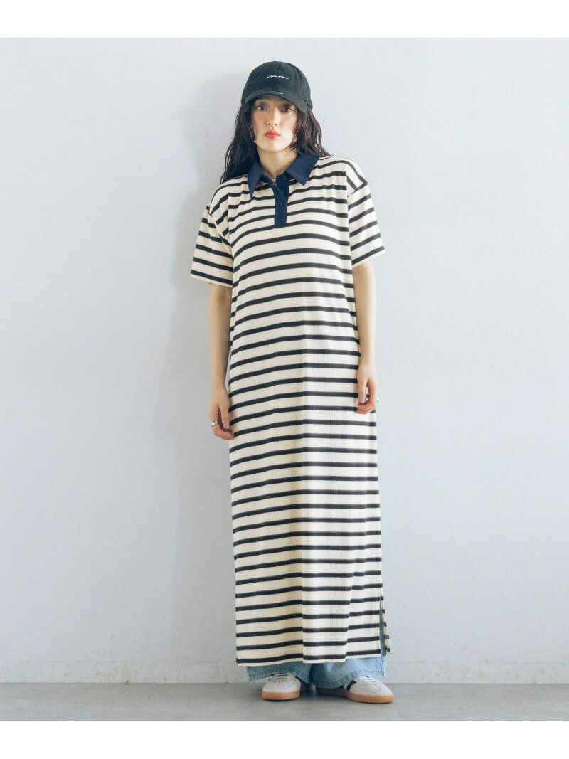 Rakuten - 【SALE／30%OFF】ワッフルボーダーワンピース RAGEBLUE レイジブルー ワンピース・ドレス ワンピース ピンク ホワイト【RBA_E】【送料無料】[Rakuten Fashion]