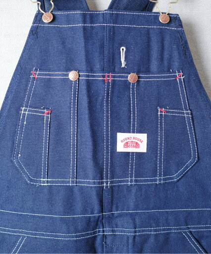 【T5】 ROUND HOUSE MADE IN USA CLASSIC BLUE DENIM BIB OVERALLS RH966 ラウンドハウス アメリカ製 クラシック ブルー デニム ビブ オーバーオール