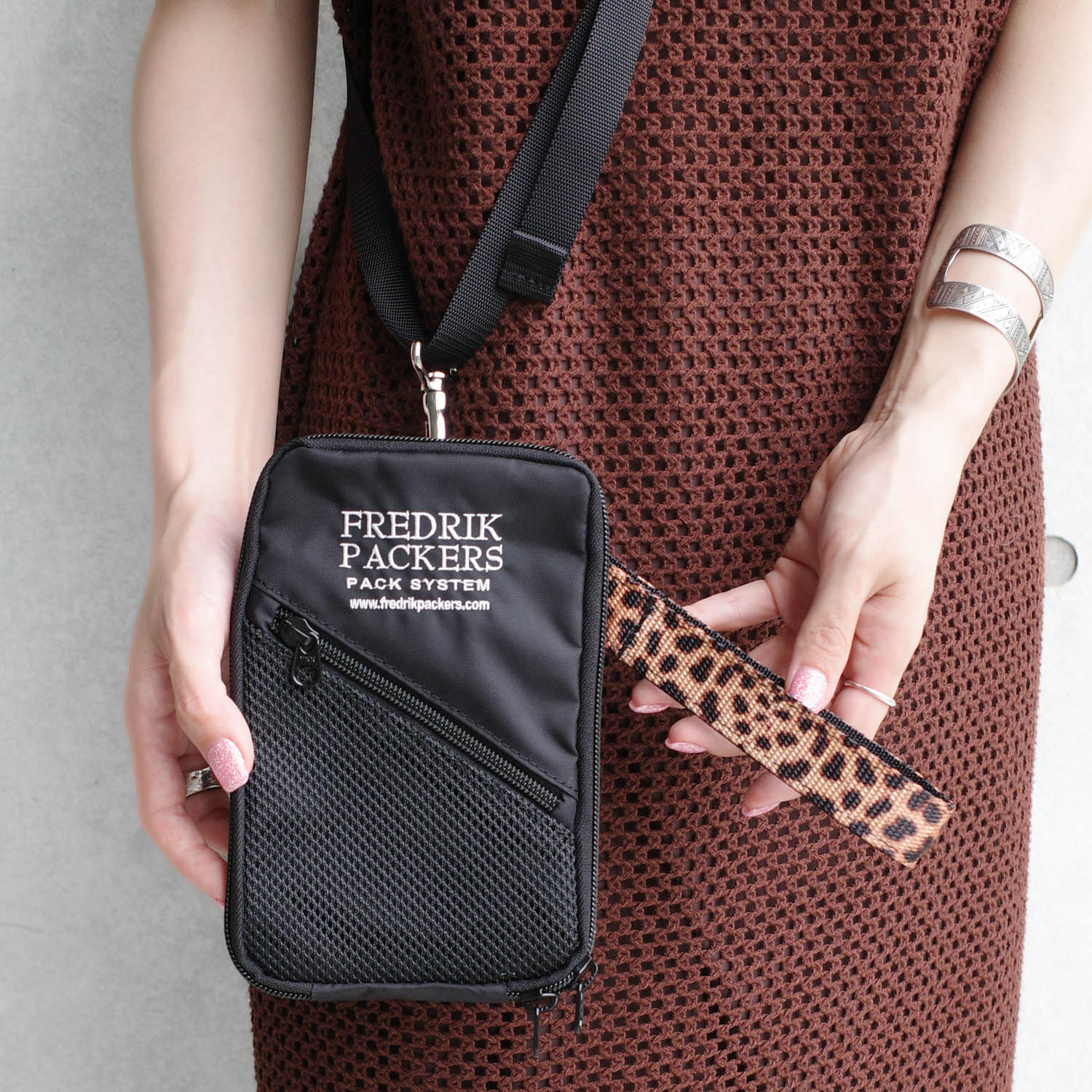 FREDRIK PACKERS フレドリックパッカーズ LEOPARD HANDLE HANG SHOULDER BAG レオパード ハンドル ハン..