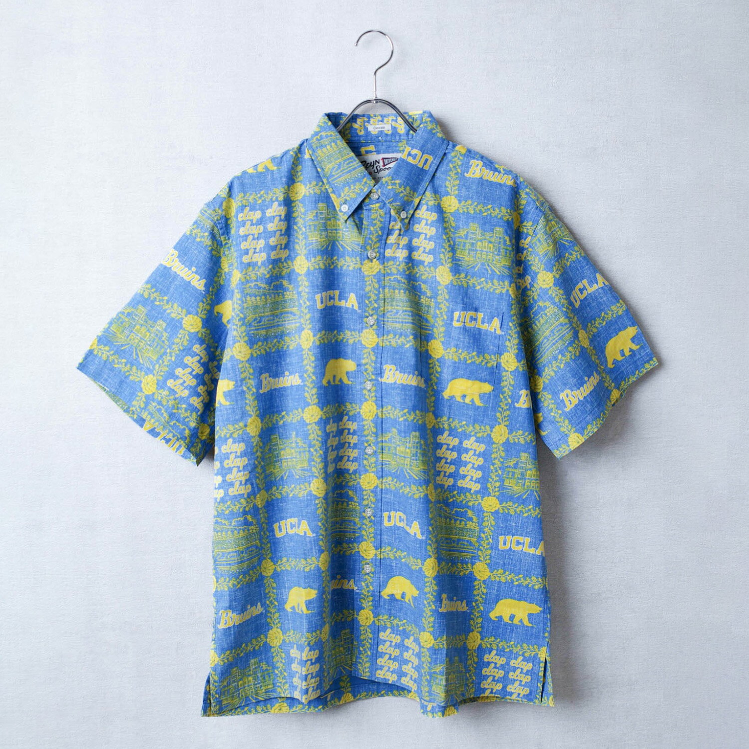 【T4】 REYN SPOONER レインスプーナー UCLA FRONT BUTTON SHIRT ユーシーエルエー フロント ボタン シャツ