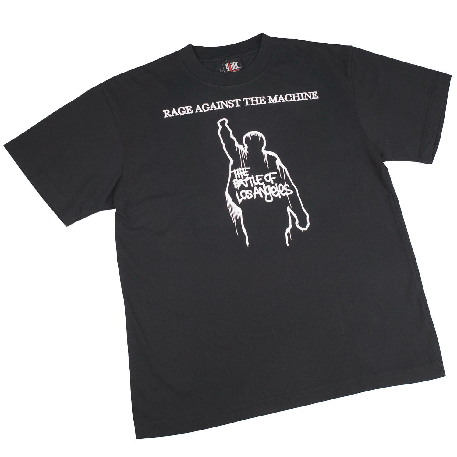 Rakuten - 【GIANT01】 Giant Vintage RAGE AGAINST THE MACHINE THE BATTLE OF LOS ANGELES SCREEN PRINT OVERSIZED BOX SILHOUETTE T-SHIRTS ジャイアント ヴィンテージ レイジ アゲインスト ザ マシーン バトル オブ ロサンゼルス オーバーサイズ ボックス シルエット Tシャツ