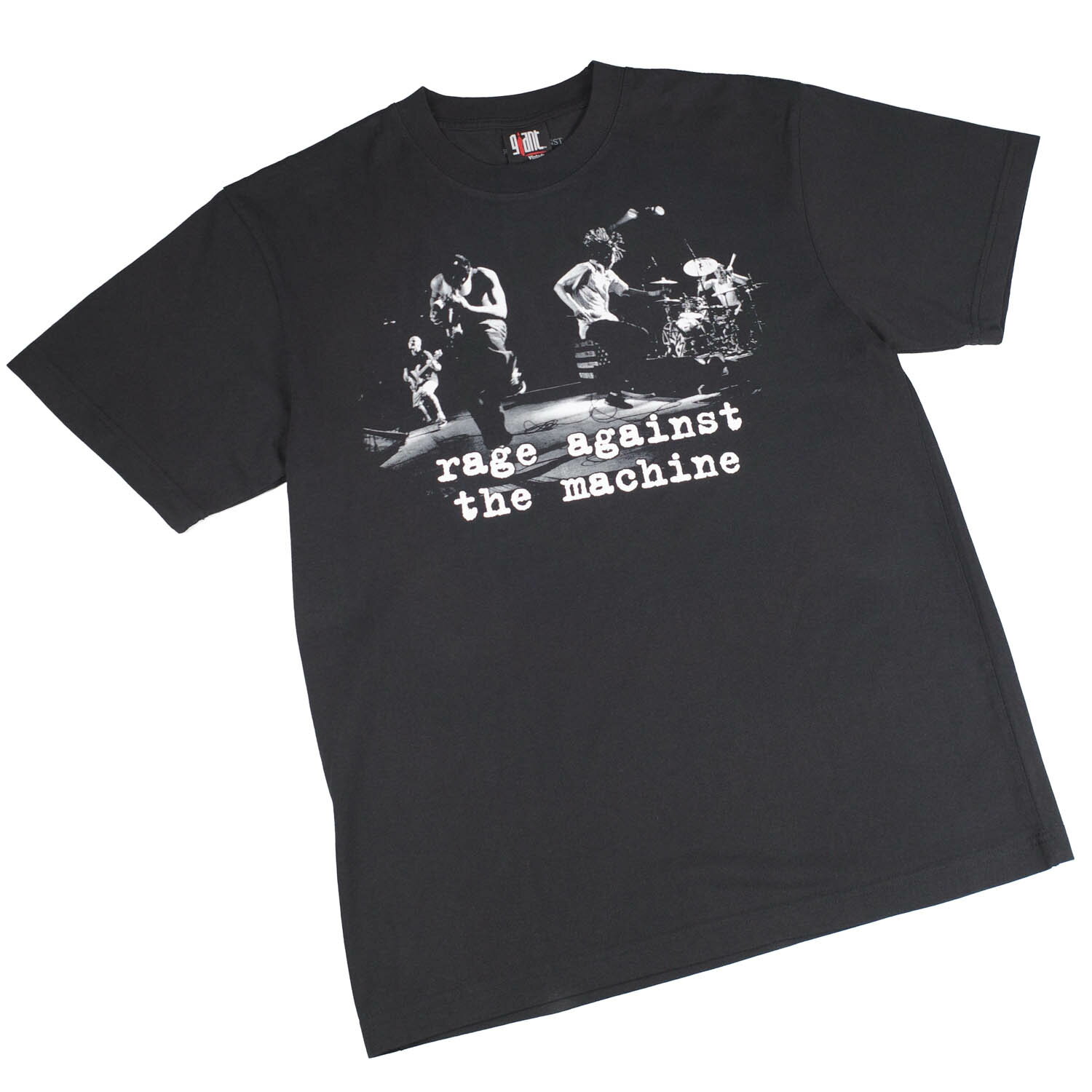 Rakuten - 【GIANT01】 Giant Vintage RAGE AGAINST THE MACHINE BAND PHOTO SCREEN PRINT OVERSIZED BOX SILHOUETTE T-SHIRTS ジャイアント ヴィンテージ レイジ アゲインスト ザ マシーン バンド フォト スクリーン プリント オーバーサイズ ボックス シルエット Tシャツ