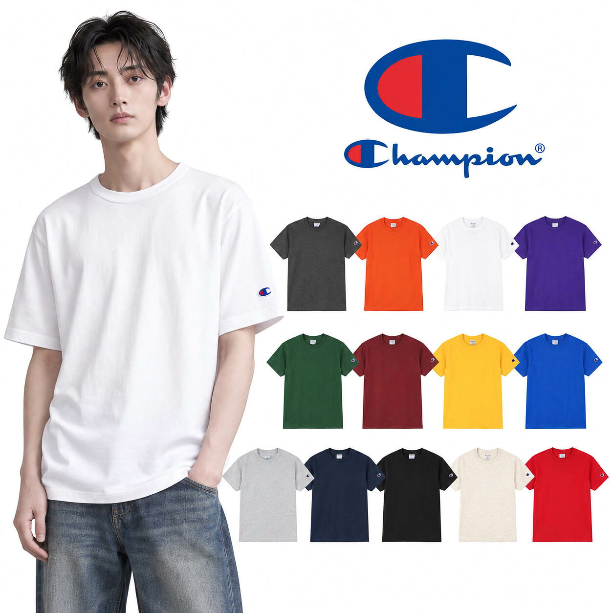 楽天市場】champion（チャンピオン）6oz ヘビーウェイト tシャツの通販