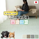 カーペット 6畳 ペットOK 8大 消臭 制菌 防臭 防ダニ ラグ 日本製 フリーカット 261×352 ラグマット おしゃれ シンプル カジュアル 床暖房 ダ...