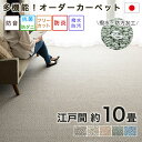カーペット 10畳 江戸間 サイズ オーダー 可 防音 撥水 防汚 防炎 抗菌 防ダニ 352×440 日本製 カーペット ラグマット フリーカット 敷き詰め ...