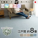 ラグ カーペット 8畳 352×352 江戸間 サイズ オーダー 可 防音 撥水 防汚 防炎 抗菌 防ダニ 日本製 ラグマット フリーカット 敷き詰め ブラウン...