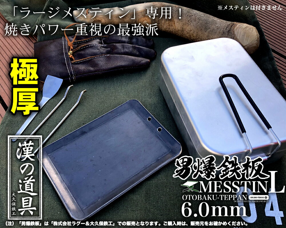 【即日発送可】 アウトドア鉄板 ソロキャンプ キャンプ 鉄板 ソロ鉄板 野外用 男爆鉄板(おとばく鉄板)ラージメスティン専用【6.0mm厚軽量鉄板】 ステーキ 焼肉 バーベキュー BBQ ミニ ミニ鉄板 B6通販格安セール情報 楽天 通販