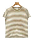 MACPHEE マカフィーTシャツ・カットソー レディース S ベージュ系x白(ボーダー)【中古】【古着】