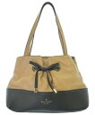 kate spade new york ケイトスペードニューヨークトートバッグ レディース - ベージュx黒【中古】【古着】