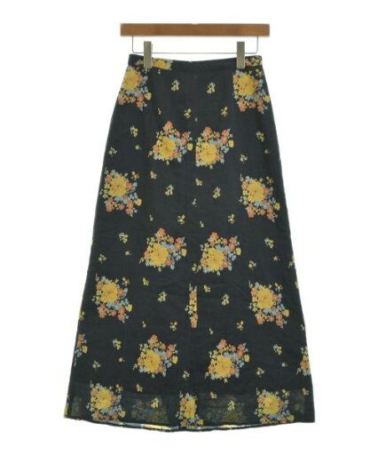 ANOTHER EDITION アナザーエディションロング・マキシ丈スカート レディース F 黒x黄x水色等(花柄)【中古】【古着】 ANOTHER EDITION アナザーエディションロング・マキシ丈スカート レディース F 黒x黄x水色等(花柄)【中古】【古着】