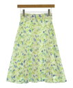 QUEENS COURT クィーンズ コートロング・マキシ丈スカート レディース 1(S位) 白x青x緑等(花柄)【中古】【古着】