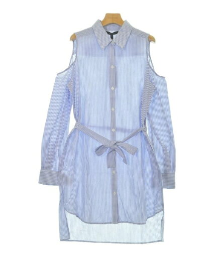 BCBG MAXAZRIA ビーシービージーマックスアズリアシャツワンピース レディース M 白x青(ストライプ)【中古】【古着】 BCBG MAXAZRIA ビーシービージーマックスアズリアシャツワンピース レディース M 白x青(ストライプ)【中古】【古着】